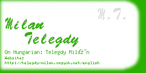 milan telegdy business card
